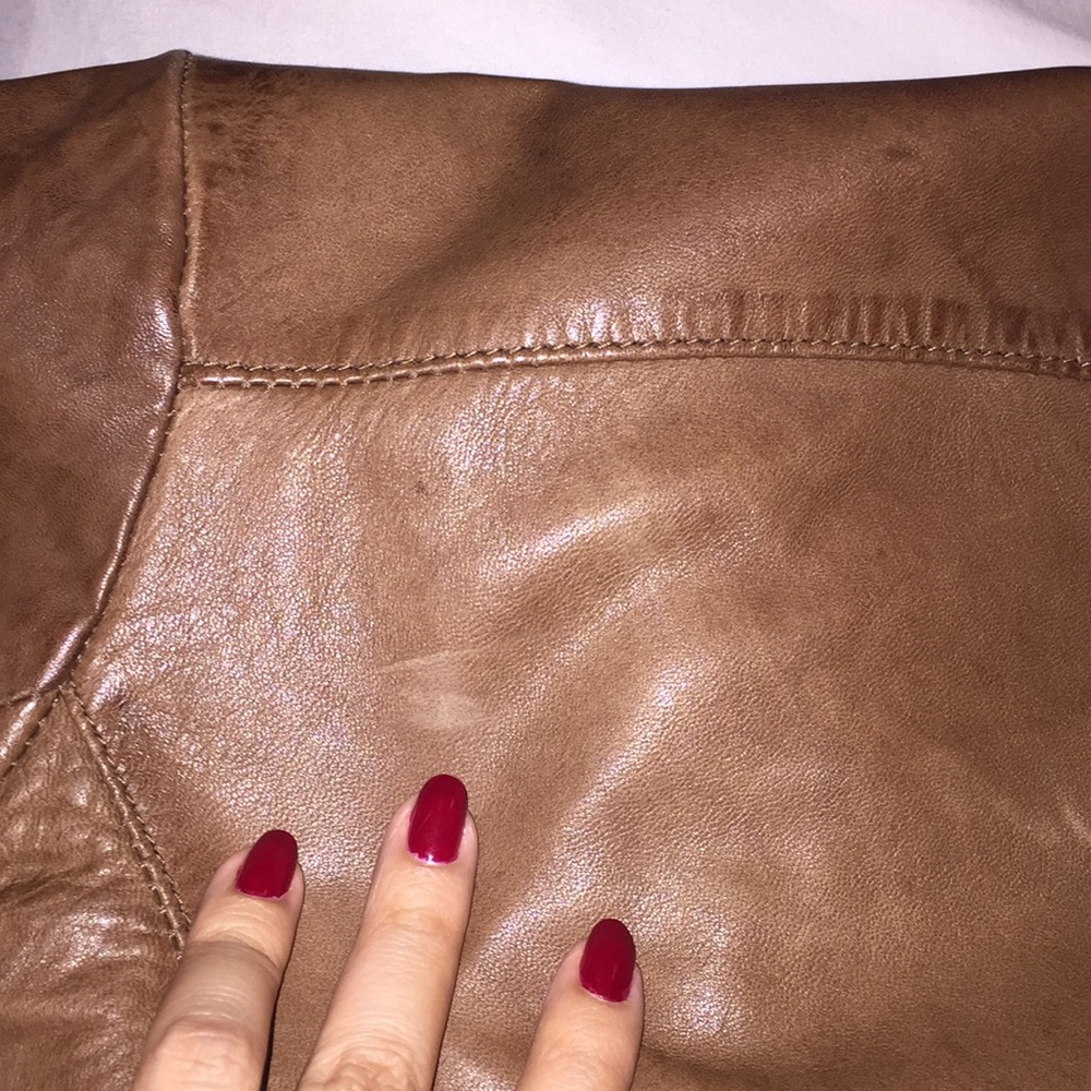 Brown/coñac leather jacket - Picture 6 of 8